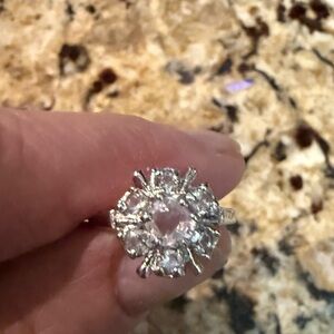Estate Silver Radiant Gem Ring